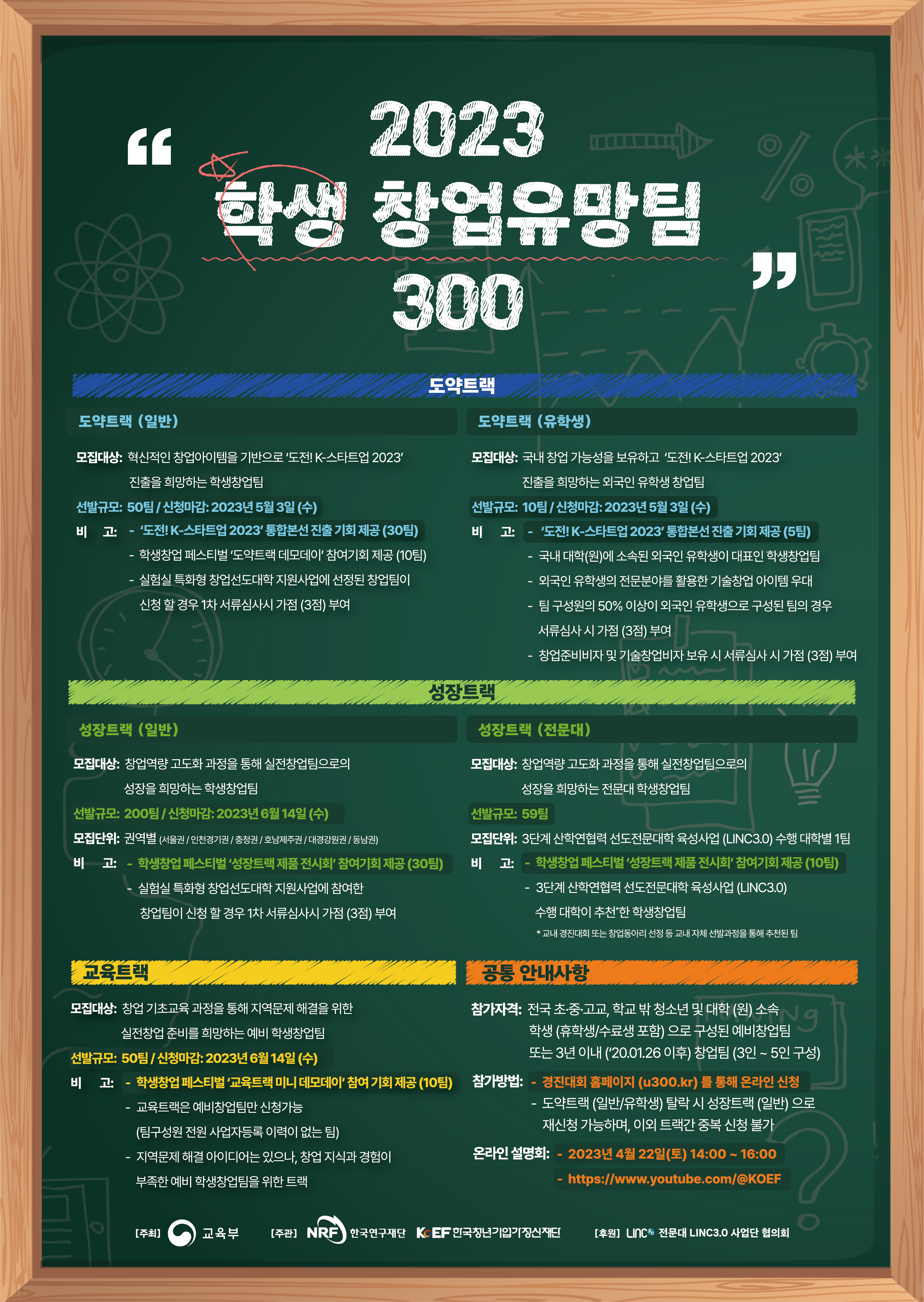 (붙임 2) 2023 학생 창업유망팀 300 포스터
